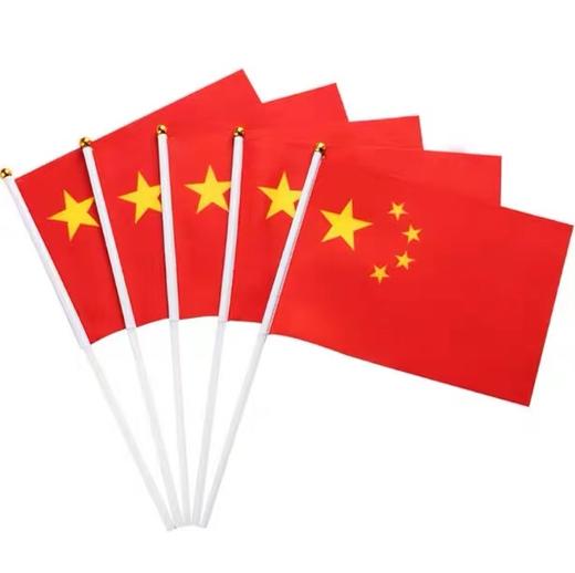 中国小国旗红旗带杆手摇旗手持小五星红旗迷你小国旗装饰7号20×30㎝8号14×21cm100面1包 商品图7