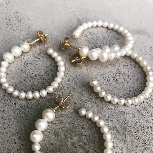 订购10周到｜CHARLOTTE LEBECK-Drewy-圈形 珍珠 耳环［丹麦设计师］ 商品图4