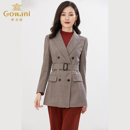 乔万尼羊毛呢西装外套女新款英伦风小个子收腰设计EF3B812 商品图1
