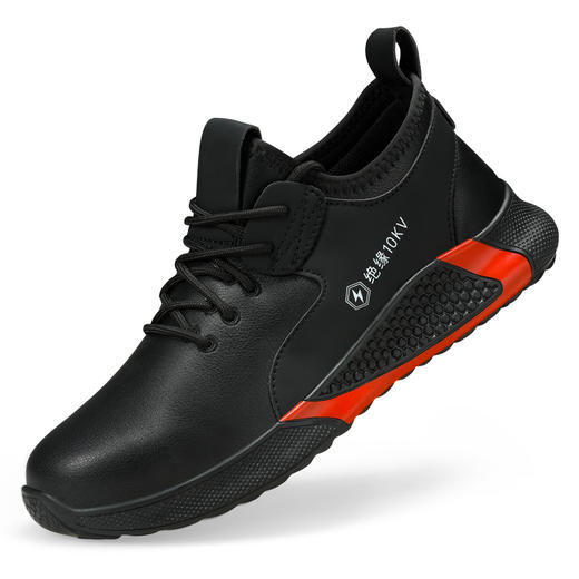 新款防水皮面劳保绝缘鞋10KV防砸防刺安全鞋 商品图5