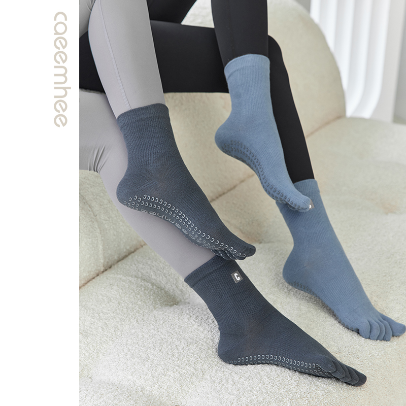 卡益中筒低帮五指防滑瑜伽袜KS4099