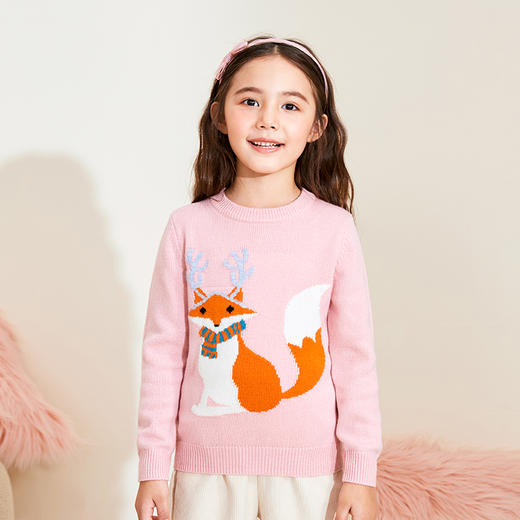 mettekids女童羊绒衫2022秋冬新款童装毛衣男童女童加厚针织衫 商品图2