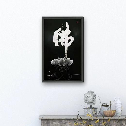 敦煌锲金画 纯手工佛手莲花&佛手拈花&即心即佛&飞龙在天，多款可选 商品图0