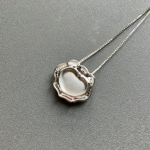 高冰到玻璃种黄翡芬达色如意18k白金钻石镶嵌 商品图6