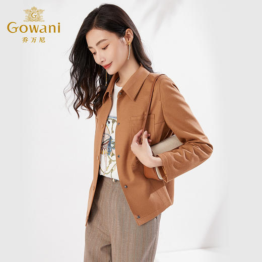 【100%绵羊毛】乔万尼小香风外套女新款春季短款风衣EF3B801 商品图2