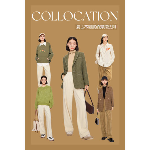 【严选】诗凡黎秋灯芯绒高腰阔腿拖地裤7D9251581 商品图4