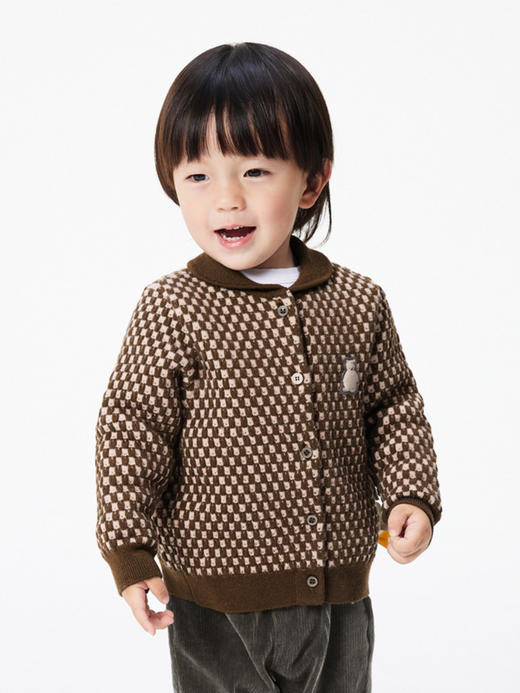 JNBY  22年冬款  短款开襟休闲毛衫  YM0310170 商品图2