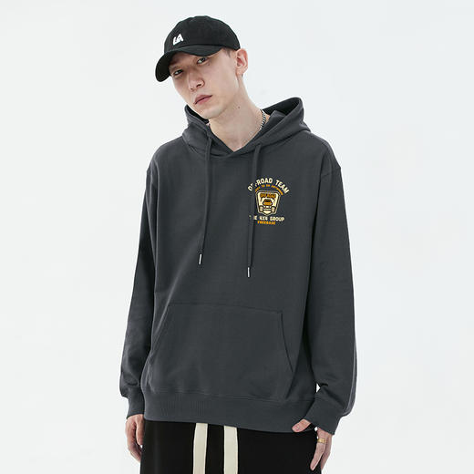 自由基地男装原创设计牧马人越野车图案带帽套头卫衣毛圈料 NMT-1901 商品图0