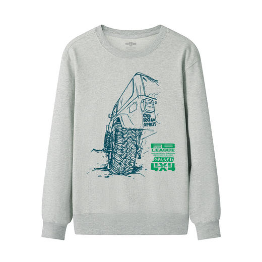 自由基地男装个性越野图案设计spirit系列套头圆领卫衣团队定制服 NMT-1893 商品图4