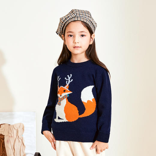 mettekids女童羊绒衫2022秋冬新款童装毛衣男童女童加厚针织衫 商品图4