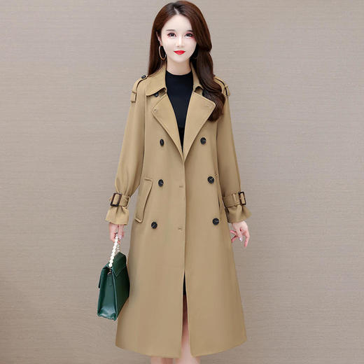 YWE 22B20英伦风双排扣风衣外套修身时尚洋气大衣 商品图2