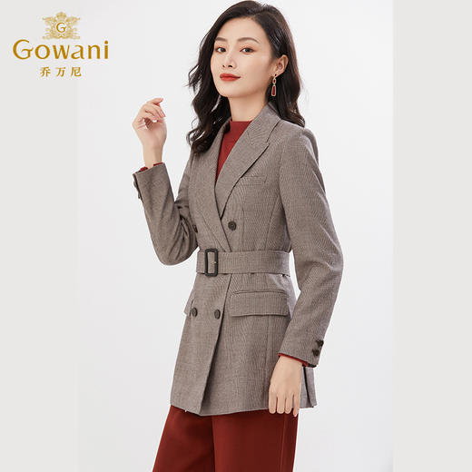 乔万尼羊毛呢西装外套女新款英伦风小个子收腰设计EF3B812 商品图3