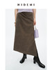 HIDEMI 摩卡色反毛麂绒不对称半身裙 商品缩略图2
