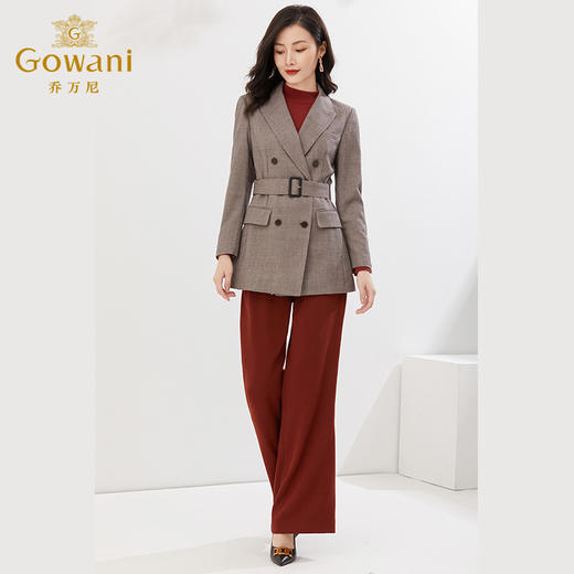 乔万尼羊毛呢西装外套女新款英伦风小个子收腰设计EF3B812 商品图4