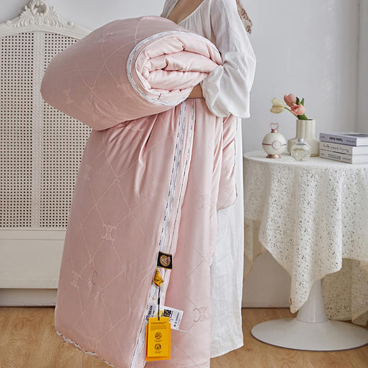 自然醒60提花李官奇大豆子母被 春秋被芯二合一棉被夏凉被空调被被子床品LFS 商品图3