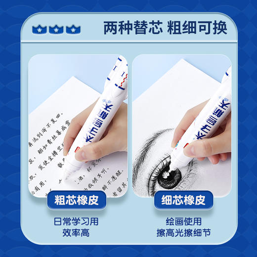 猫太子火箭电动橡皮擦小学生自动橡皮儿童学生专用美术4b像笔擦不留痕铅笔檫神器高光无屑一年级学习文具用品 商品图2