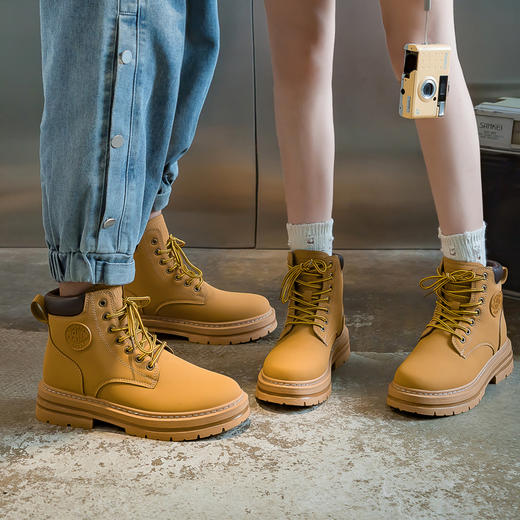 【经典复古】男女同款情侣大黄靴 柔软舒适 防滑耐磨 增高显瘦 潮飒百搭 商品图1