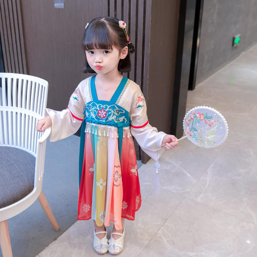 2022春秋儿童襦裙春装超仙裙子汉服唐装古装中国风连衣裙PJX-XXR2118 商品图3