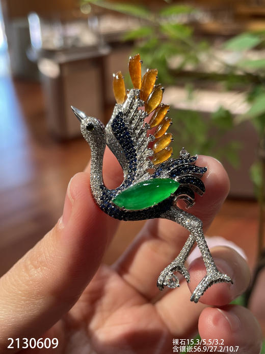 仙鹤胸针【2130609】具体价格微信咨询 商品图0