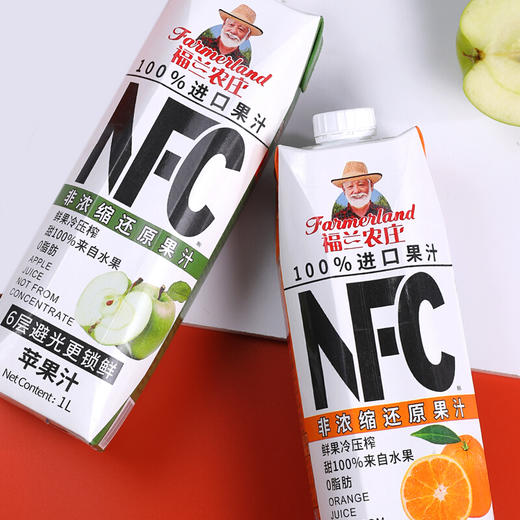 BF| 福兰农庄100%NFC果汁混合装（橙汁1L*2+苹果汁1L*2）【普通快递】 商品图6