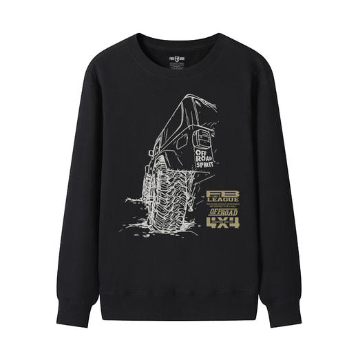 自由基地男装个性越野图案设计spirit系列套头圆领卫衣团队定制服 NMT-1893 商品图2