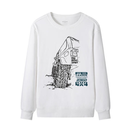 自由基地男装个性越野图案设计spirit系列套头圆领卫衣团队定制服 NMT-1893 商品图3