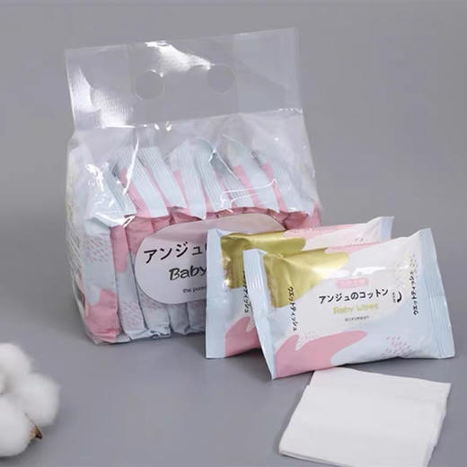 出口日本 外贸 婴儿手口湿巾-携带型10包（1提，共10包，10张/包） 商品图0