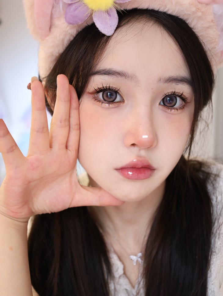 LOVEIIKIRA年抛隐形眼镜 紫色泡泡14.5mm 1副/2片-VVCON美瞳网16