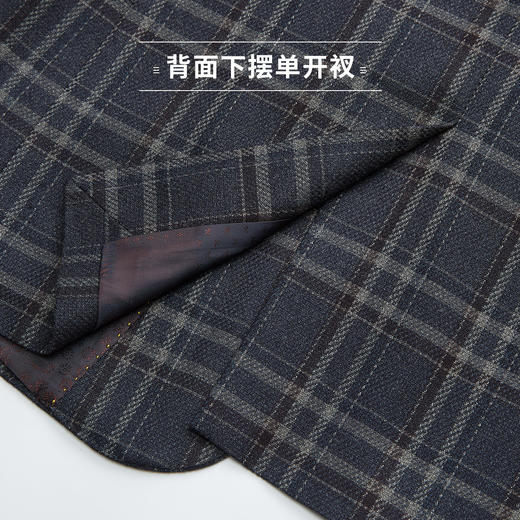 【亲肤透气】罗蒙男士西服休闲商务时尚格纹通勤百搭单西西装外套男 商品图4
