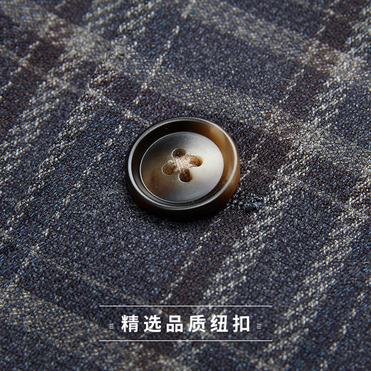 【亲肤透气】罗蒙男士西服休闲商务时尚格纹通勤百搭单西西装外套男 商品图6