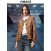 VIMAGE纬漫纪20202冬季新款保暖防风短款绵羊皮外套皮衣V1893404 商品缩略图5