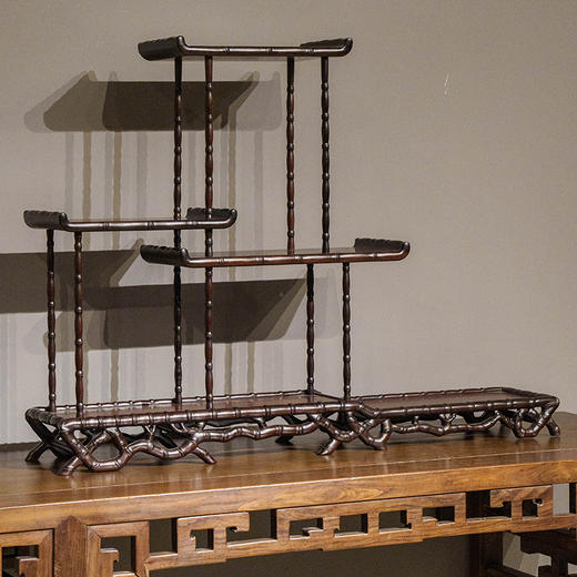 二十世纪 红木竹节工博古架 商品图4