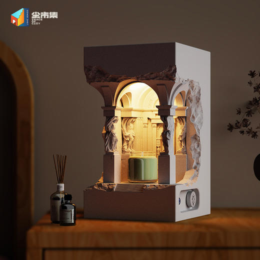 尘市集 亚特兰蒂斯融蜡灯蜡烛氛围夜灯生日伴手礼物书房卧室香薰灯 商品图2