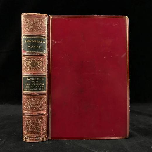 1878年 萨克雷《凯瑟琳/鳏夫洛弗尔/丹尼斯·狄万/民谣》 1幅插图 全真皮精装32开 商品图0