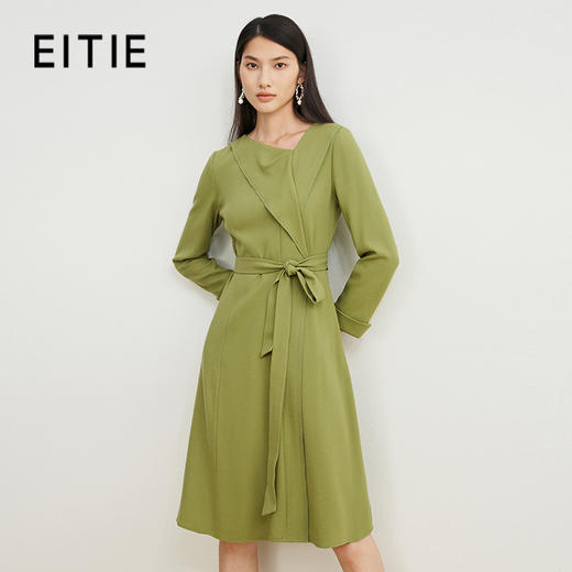 EITIE爱特爱束腰显瘦修身百搭通勤风连衣裙6807520 商品图0