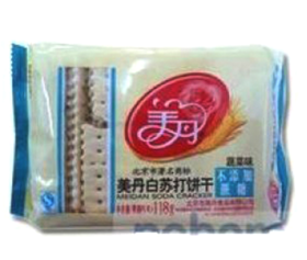 【亚欧超市】美丹蔬菜白苏打饼干118g/袋