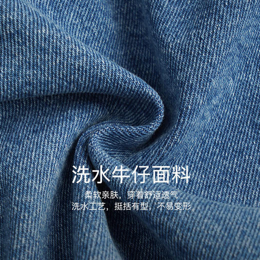 OLrain法式牛仔蓝短外套女早秋2022年新款设计感蝴蝶结花瓣领上衣 商品图2