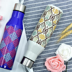 【秀八桂-非遗生活】锦纹304不锈钢保温杯500ml