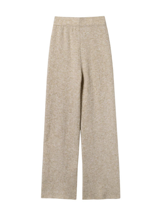 322工房别样绒感加厚羊驼毛针织裤2022秋冬新款高腰休闲直筒裤女 商品图4