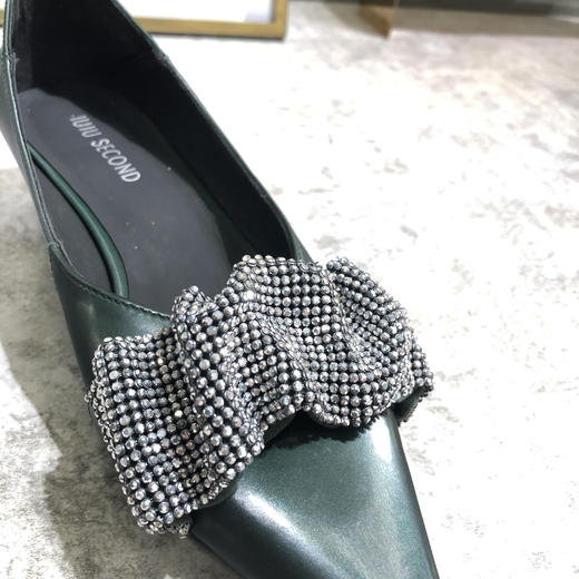 IUIU SECOND气质宴会鞋浅口时装水钻2021新秋低跟单鞋 商品图2