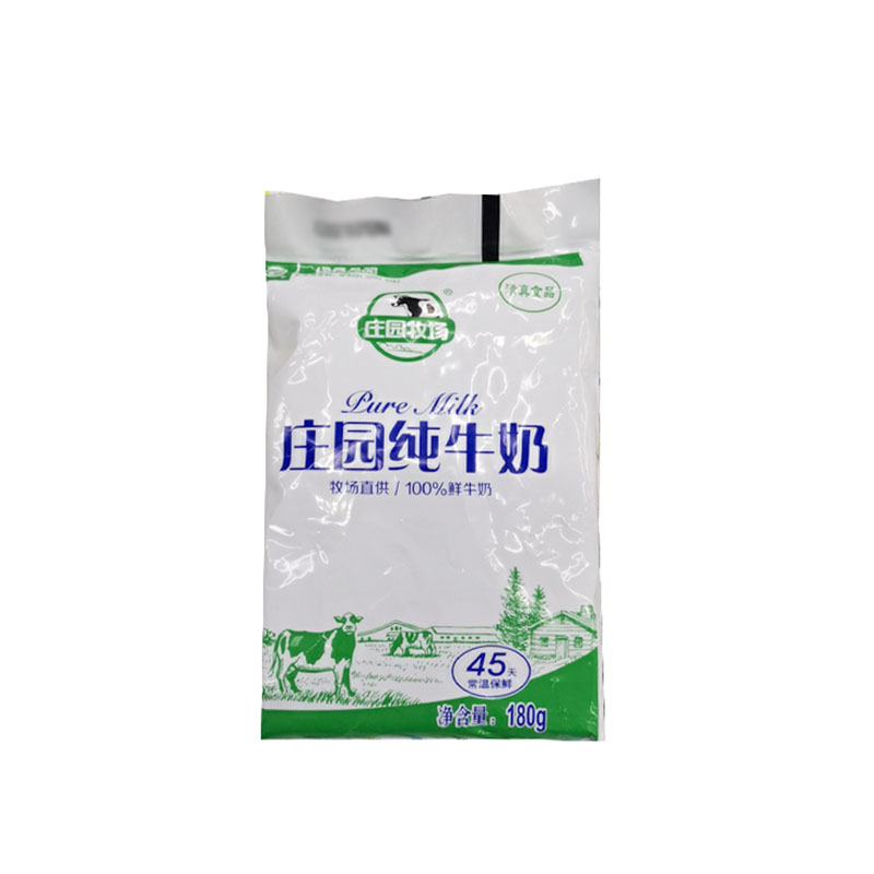 【亚欧超市】庄园百利包纯牛奶180g/袋