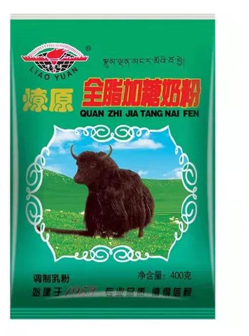 【亚欧超市】燎原全脂加糖奶粉400g/袋 商品图0