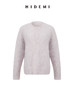HIDEMI 羊驼毛臻品长毛绒感亲肤加厚廓形高级粉圆领大毛衣 商品缩略图10