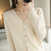 TZW-专柜品质针织V领开衫女宽松大码针织衫百搭毛衣外套 商品缩略图4