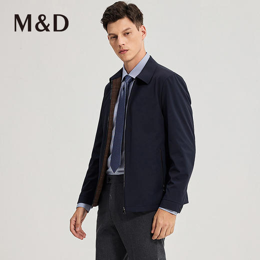 M＆D名盾秋冬新品翻领显瘦爸爸外套遮肚夹克商务男 商品图2