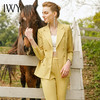 IWY/黄色西装套装长袖高级双排扣总裁西服主持人服装微喇裤工作服221004C1+P3 商品缩略图2