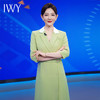 IWY/绿色职业感连衣裙高级女秋季艺考播音主持人正装演讲礼服西Q757 商品缩略图2