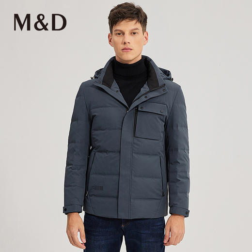 M&D名盾商务男士秋冬新品可拆卸帽加厚羽绒服男 商品图2