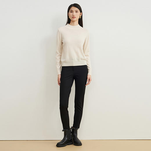 EITIE爱特爱新款中领简约毛衣套头打底衫针织衫6801526 商品图4