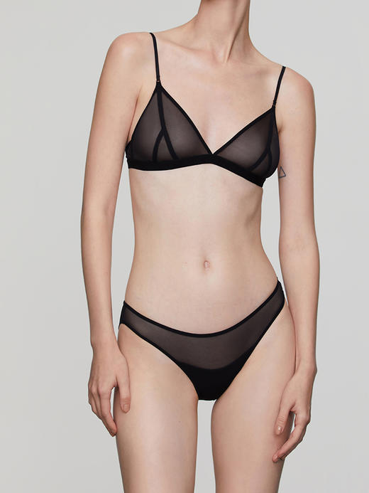 Her Senses｜感官 04-B045-NN 网纱无钢圈三角杯  [ 黑 / 裸 ] 商品图2